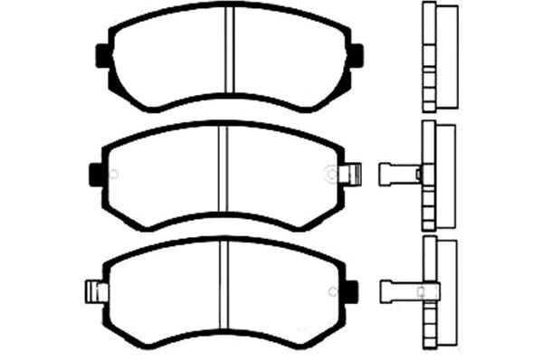 KAVO PARTS stabdžių trinkelių rinkinys, diskinis stabdys BP-6556